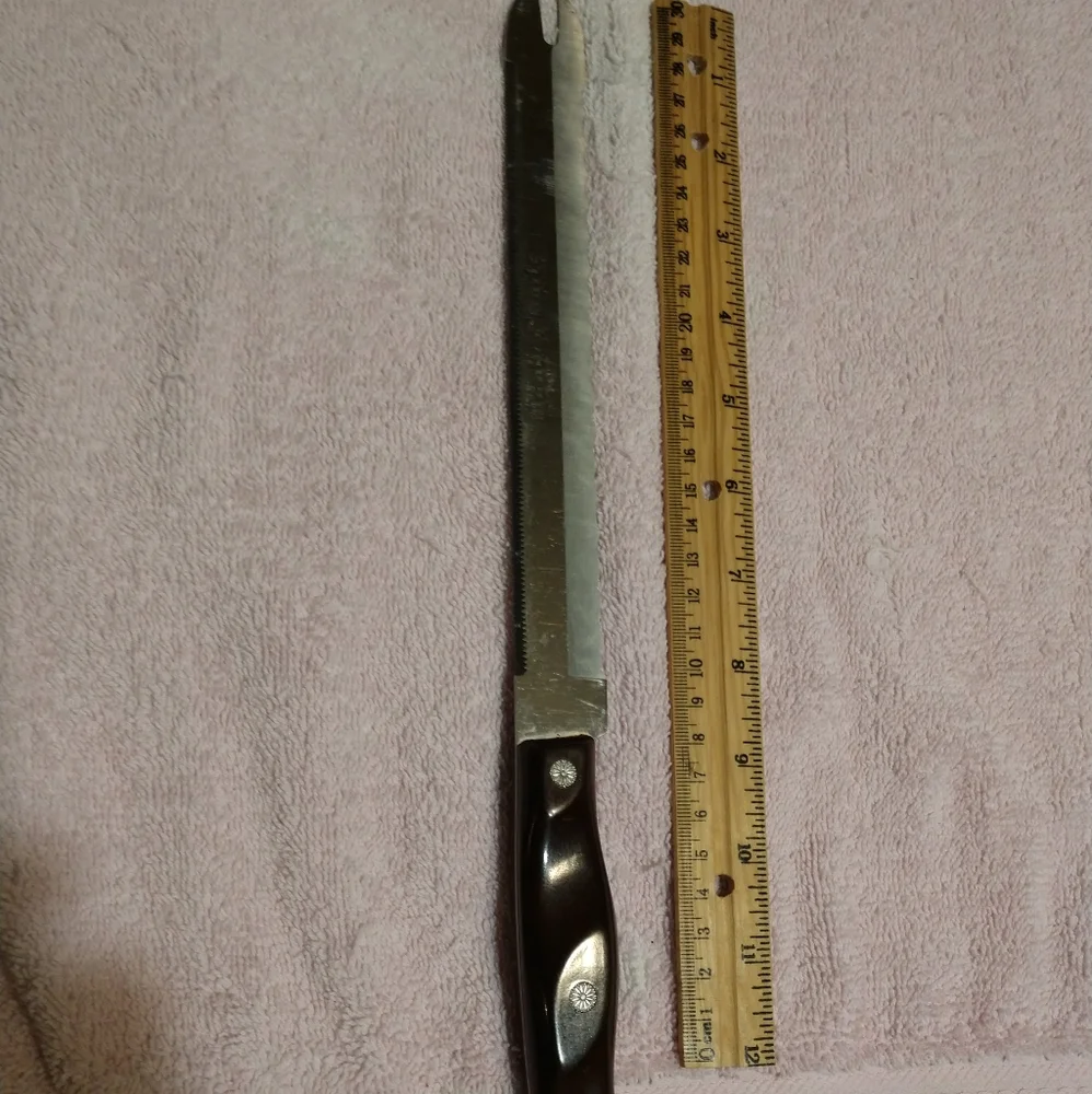 Vintage Wonder Serrated CARVING KNIFE 14 inches Blades both sides